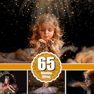 65 Gold glitter photoshop overlay, blowing glitter, Christmas backdrop Background, Photo Editing,  sparkles effect,  gold bokeh, magic, png