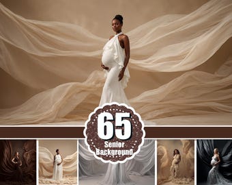 65 Drapes neutral fine art digital backdrops, Flowing fabric maternity background, Studio portrait backgrounds, Digital  texture, jpg