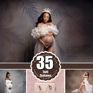 35 Soft fine art texture overlay, Soft backdrop texture, Floral maternity backdrop overlays, Photoshop overlay, Digital Backdrop, jpg image 1