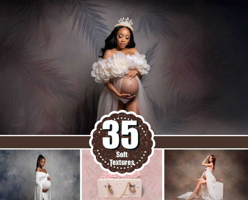35 Soft fine art texture overlay, Soft backdrop texture, Floral maternity backdrop overlays, Photoshop overlay, Digital Backdrop, jpg image 1
