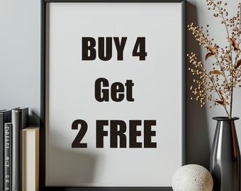 Buy 4 and Get 2 Free Special Limited Time Promo