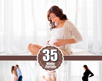 35 White curtain digital backdrop, Maternity window overlay, Portrait texture, Wedding pregnant baby background, Photoshop Overlays, jpg