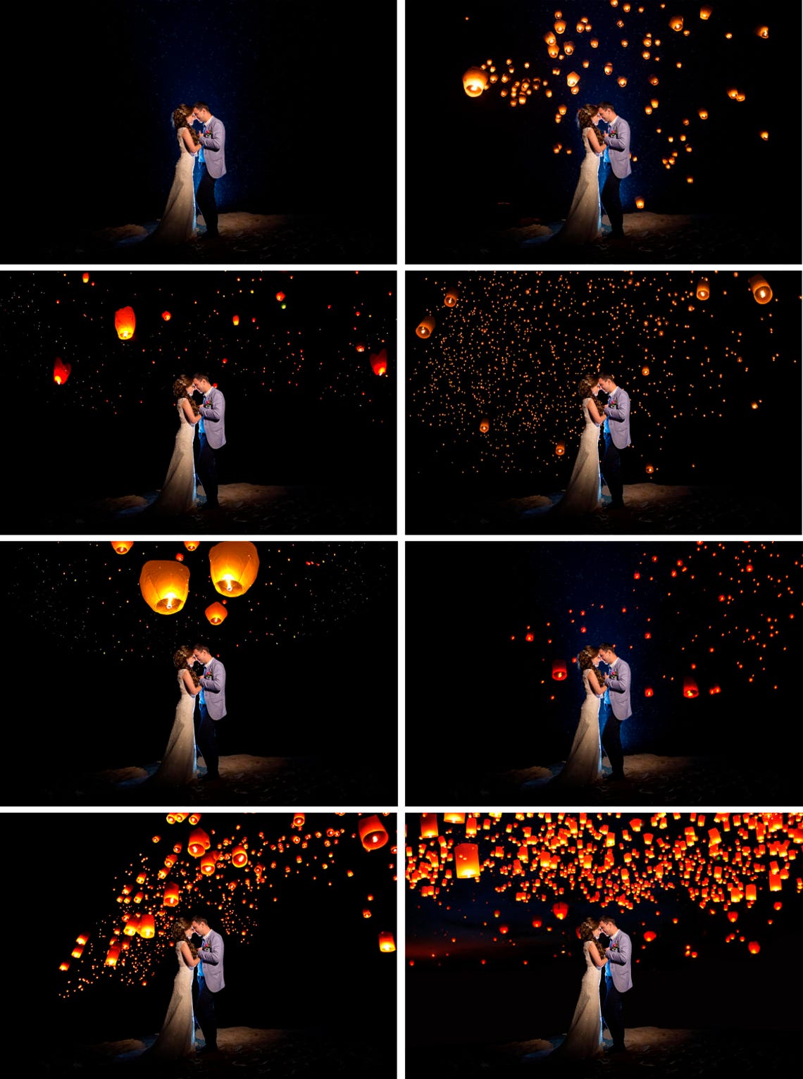 40 Sky Lanterns Overlays light effect wedding Etsy
