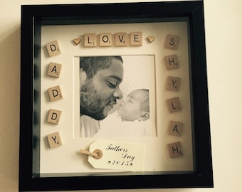 Scrabble Art, Father's Day Frame