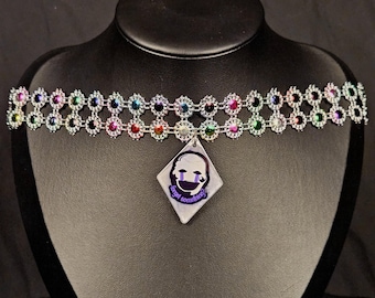 FNAF Puppet Reminder Pendant & Colorful Metal Chain: "forget something?"