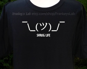 Camiseta Shrug Life - Camiseta gráfica novedosa