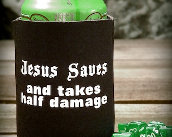 Can hugger - Jesus Saves and Takes Half Damage
