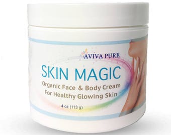 Unscented Fragrance Free Organic Face Cream - Vegan - Light Cream, Hydrating Moisturizer for Mature Dry Skin-- Baby Cream - 4oz