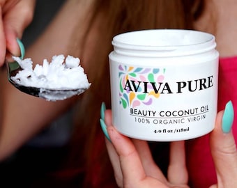 Organic Virgin Coconut Oil – Makeup Remover, Moisturizer for Dry & Mature Skin, Not Greasy -  (4oz)