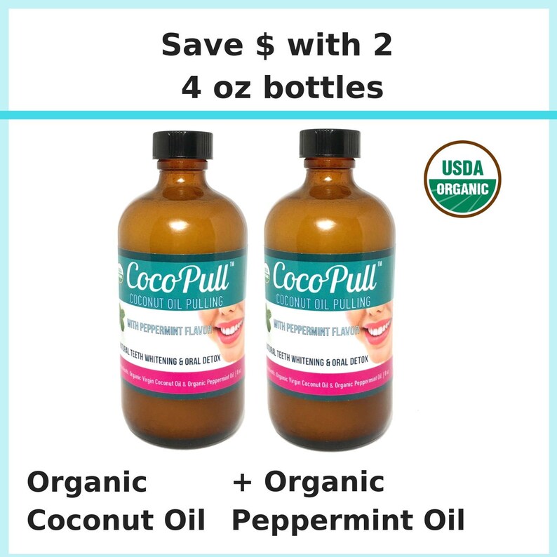 Organic Coconut Oil Pulling Mouthwash Bad Breath Remedy Etsy