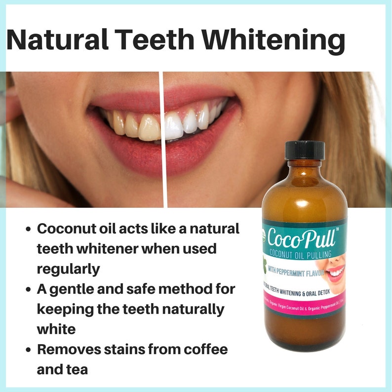 Organic Coconut Oil Pulling for Teeth Whitening Bad Breath Etsy