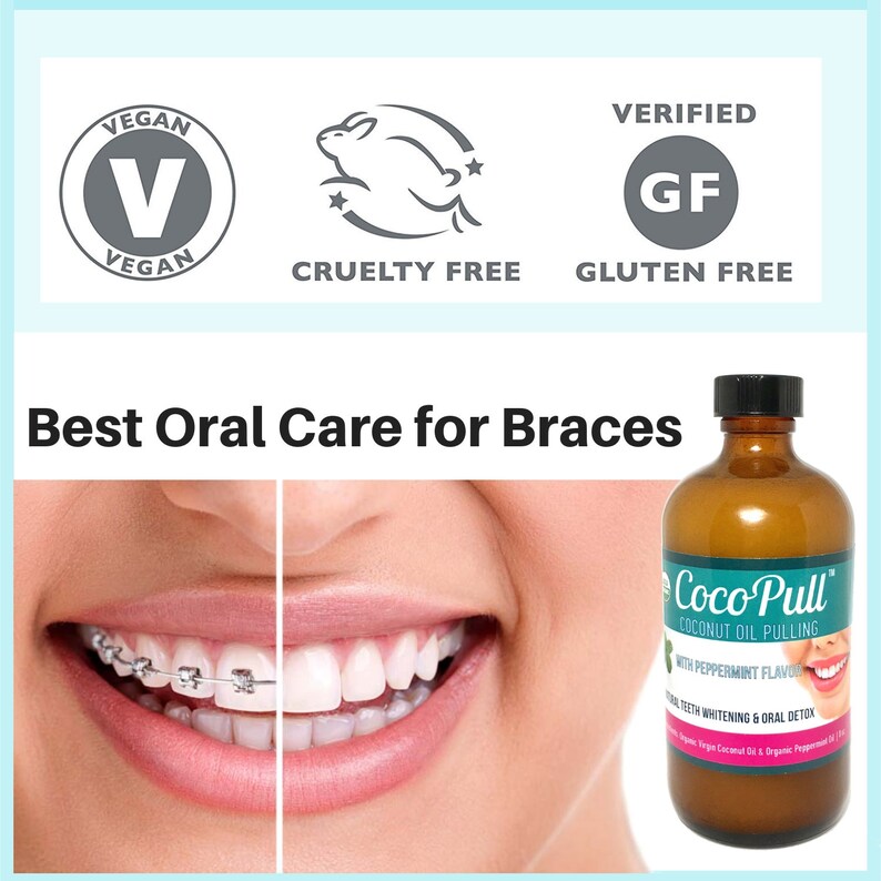 Organic Coconut Oil Pulling for Teeth Whitening Bad Breath Etsy