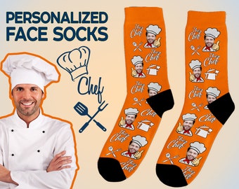 Personalized Chef gift Socks, Chef Dad Gift, Custom Chef gift socks,  Best chef gift, Chef graduation Gift, Cook Gift