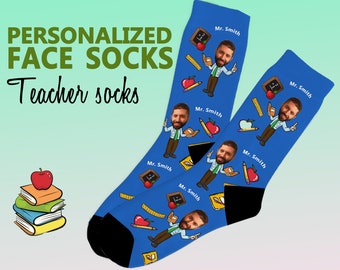 Custom Teacher Gift Socks, teacher appreciation socks, teacher graduation gift, teacher gift socks,