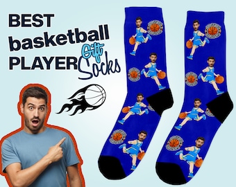 Basketball Gift Socks, Basketball Team Gifts, Basketball Coach Gift, Custom Face, Personalized Basketball Gifts, Basketball Gifts for Boys