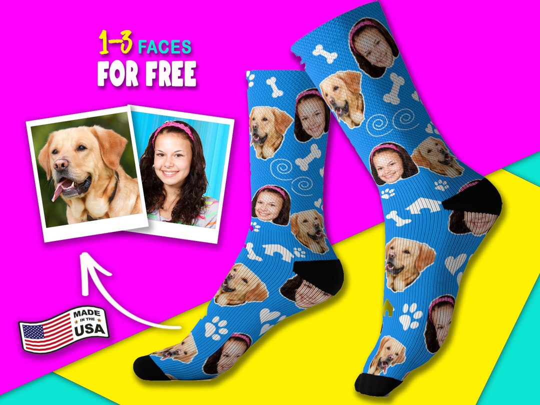 Custom Face Socks , Funny Face Socks, Personalized Picture Socks