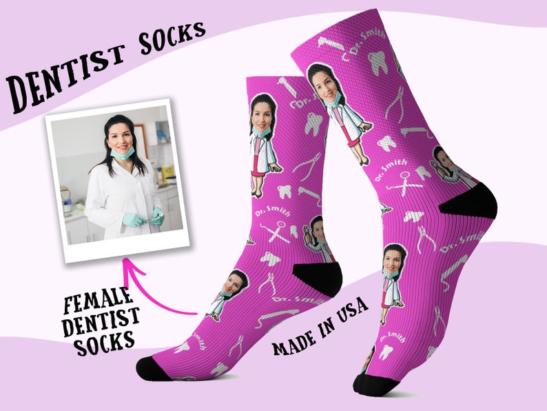 Personalized Dentist Socks Funny Dentist Socks for Woman Etsy