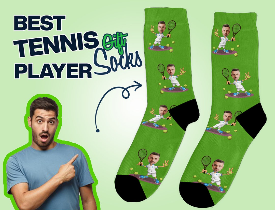 Tennis Gift Socks for Men, Tennis Player Gifts, Tennis Coach Gift