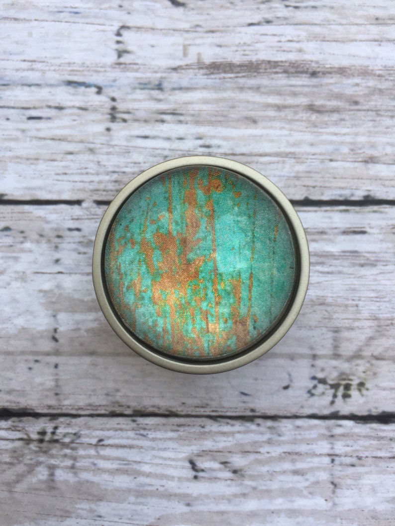 Teal Knob Bathroom Cabinet Door Knob Turquoise Knob Etsy