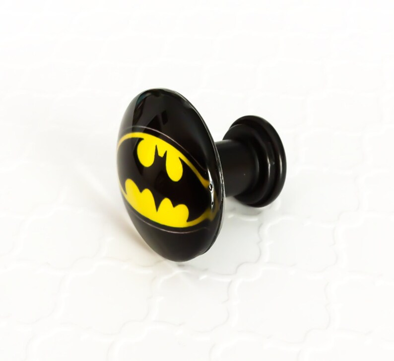 Batman Comic Decor Ceramic 1 1 2 Over Sized Knob Drawer Door