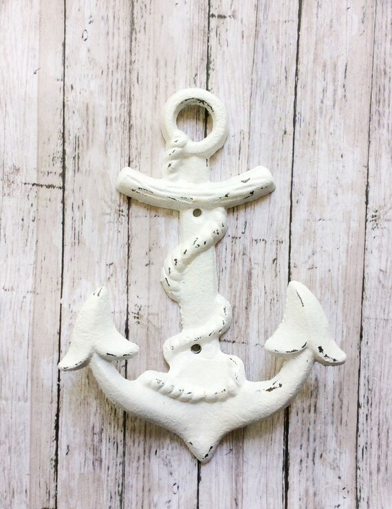 Nautical Towel Rack Beach Entryway Hook Anchor Decor Pool House Hook Anchor Bedroom