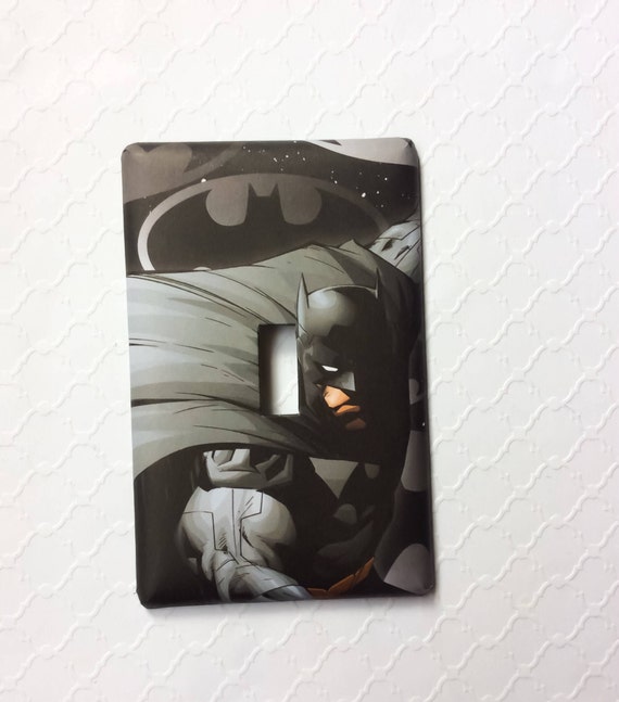 Batman Light Switch Cover Superhero Decor Batman Nursery Etsy