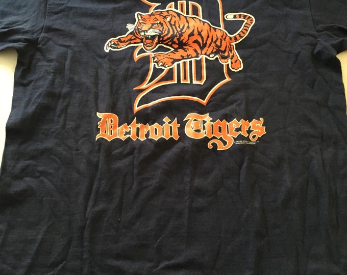 Vintage 1987 Detroit Tigers Baseball T Shirt Etsy