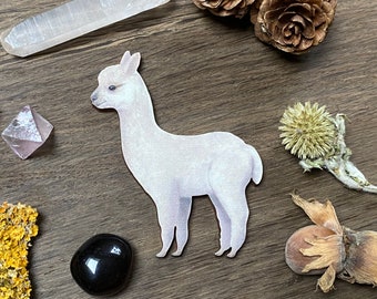 Alpaca Needle Minder - Animal Neodymium Magnet Wooden Animal Needle Minder Cross Stitch Tool Embroidery Accessory