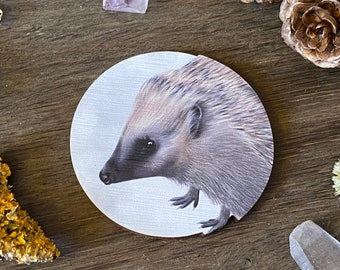 Hedgehog Needle Minder - Woodland Animal Needleknack - Neodymium Magnet Wood Animal Needle Minder Cross Stitch Tool Embroidery Accessory