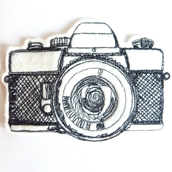 Camera (several models) iron-on embroidery patch