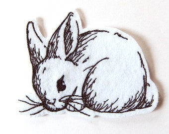 Lapin (4 modèles) écusson broderie patch broderie pour customisation