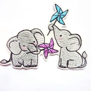 Ecusson 2 éléphants