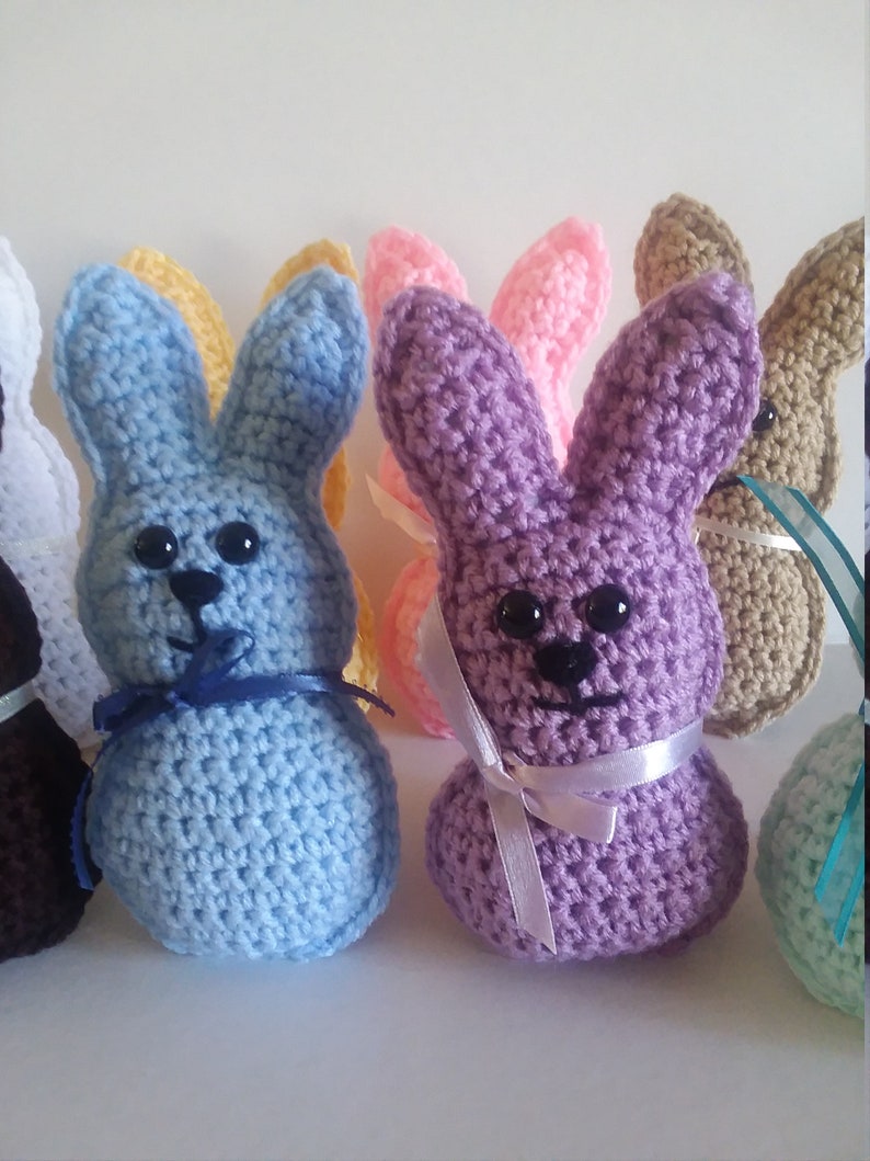 Crocheted Bunny Marshmallow Bunny Easter Bunny Easter Etsy