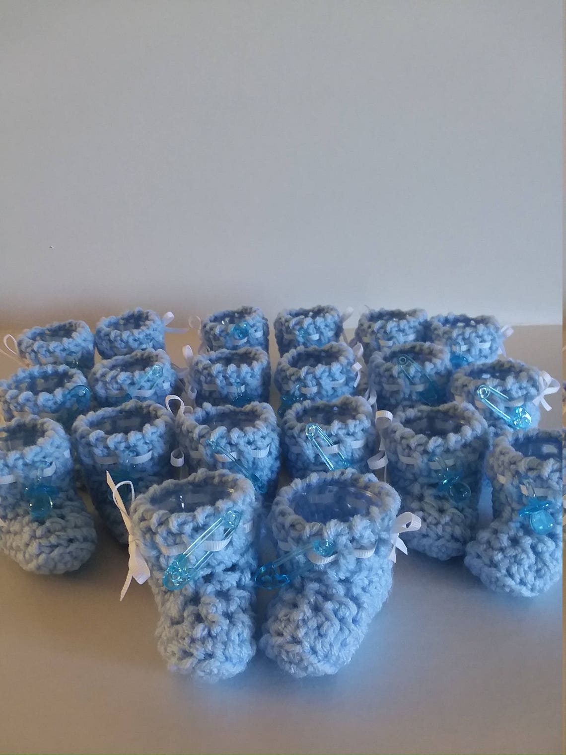 Crocheted Blue Baby Shower Bootie Party Favors Blue Booties Etsy crocheted-blue-baby-shower-bootie-party-favors-blue-booties-etsy