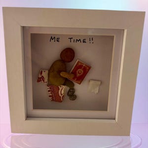 Grappig toilet kiezelkunst, aardewerk schaduwdoos foto. kiezelkunst bestie, voor vrienden cadeau voor beste vriend of haar. bedankt. Beterschap. Geheime kerstman