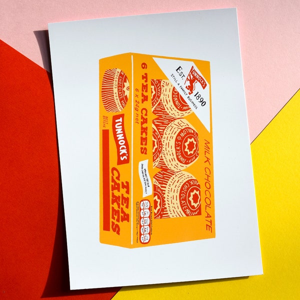 A5/A4 Tunnock's Tea Cakes - chocolate art illustration print