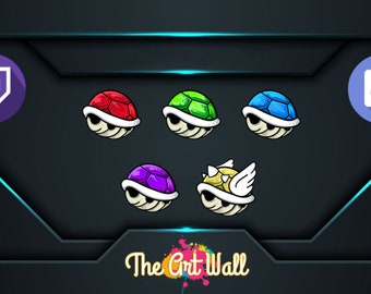 5 x Twitch Sub Badges / Turtles Shells Subs Badges