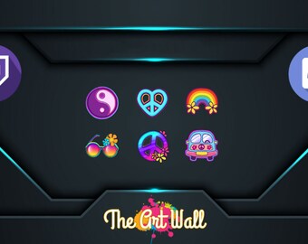 6 x Twitch Sub Badges / The Hippy Subs Badges