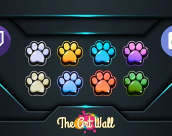 8 x Twitch Sub Badges / Paws Subs Badges