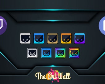 9 x Twitch Sub Badges / The Cats Subs Badges