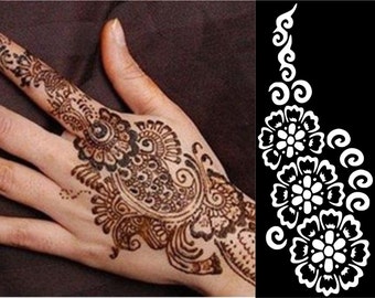 Finglong Stencils for Henna and Glitter temporary tattoo body art