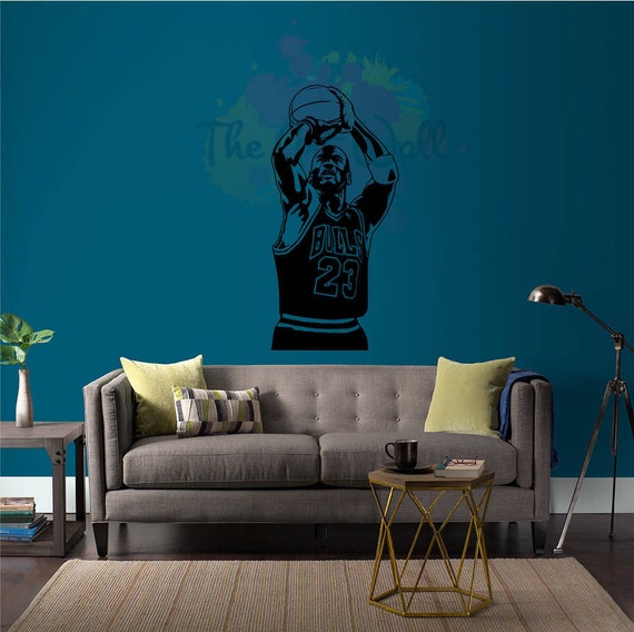Michael Jordan 23 Bulls Nba Wall Art Decal Basketball Sport Vinyl Sticker Home Bedroom Decor Nursery Mural