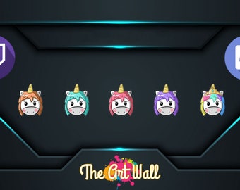 5 x Twitch Sub Badges / The Unicorn Subs Badges