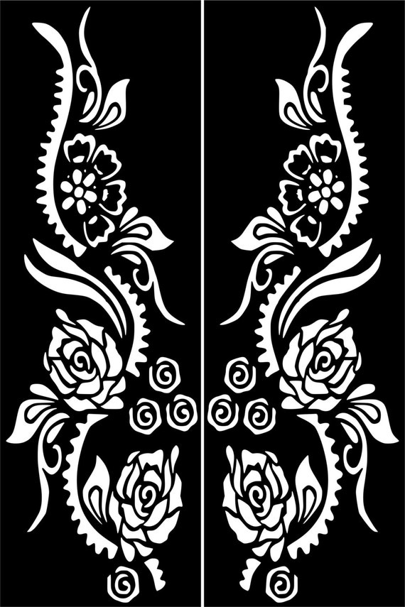 Henna Tattoo Stencils 24 Sheets Black Tattoo Templates Reusable Henna  Tattoo Kit for Women Teens Kids DIY Tattoo Stencils Body Art Stencils