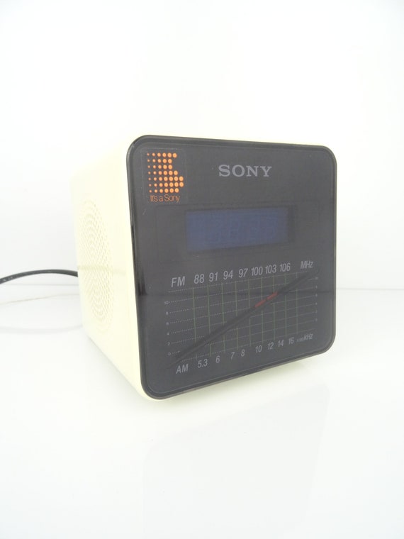 Sony Vintage Retro Dream Machine Cube Clock Radio 1980s Etsy