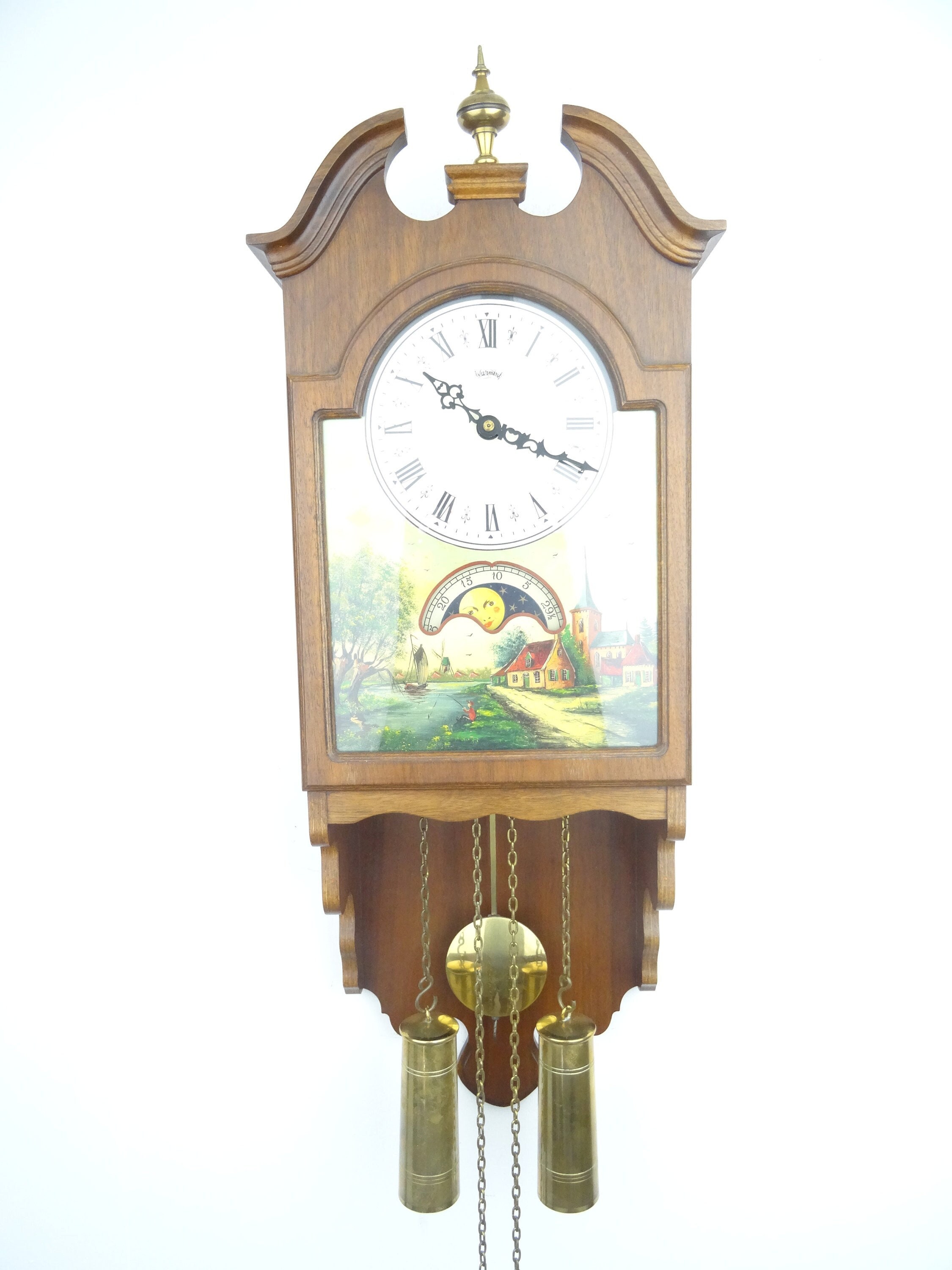 Mantel Monumental holländische zaanse clock pendeluhr wanduhr figurenuhr Leber