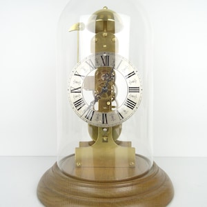 Antique Table Clock MASTERPIECE Old KIENINGER Domed SKELETON Mantle Clock