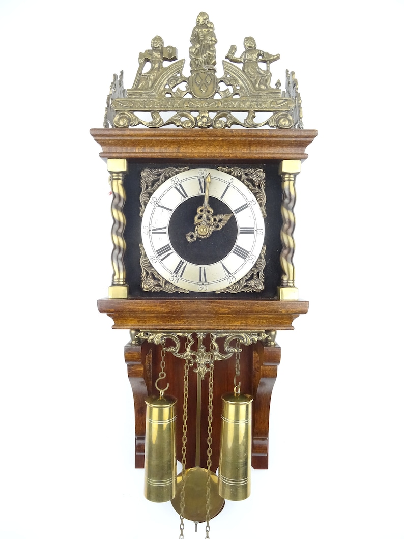 Antique Vintage Zaanse Wall Clock Zaandam Warmink Wuba Dutch 8 Etsy