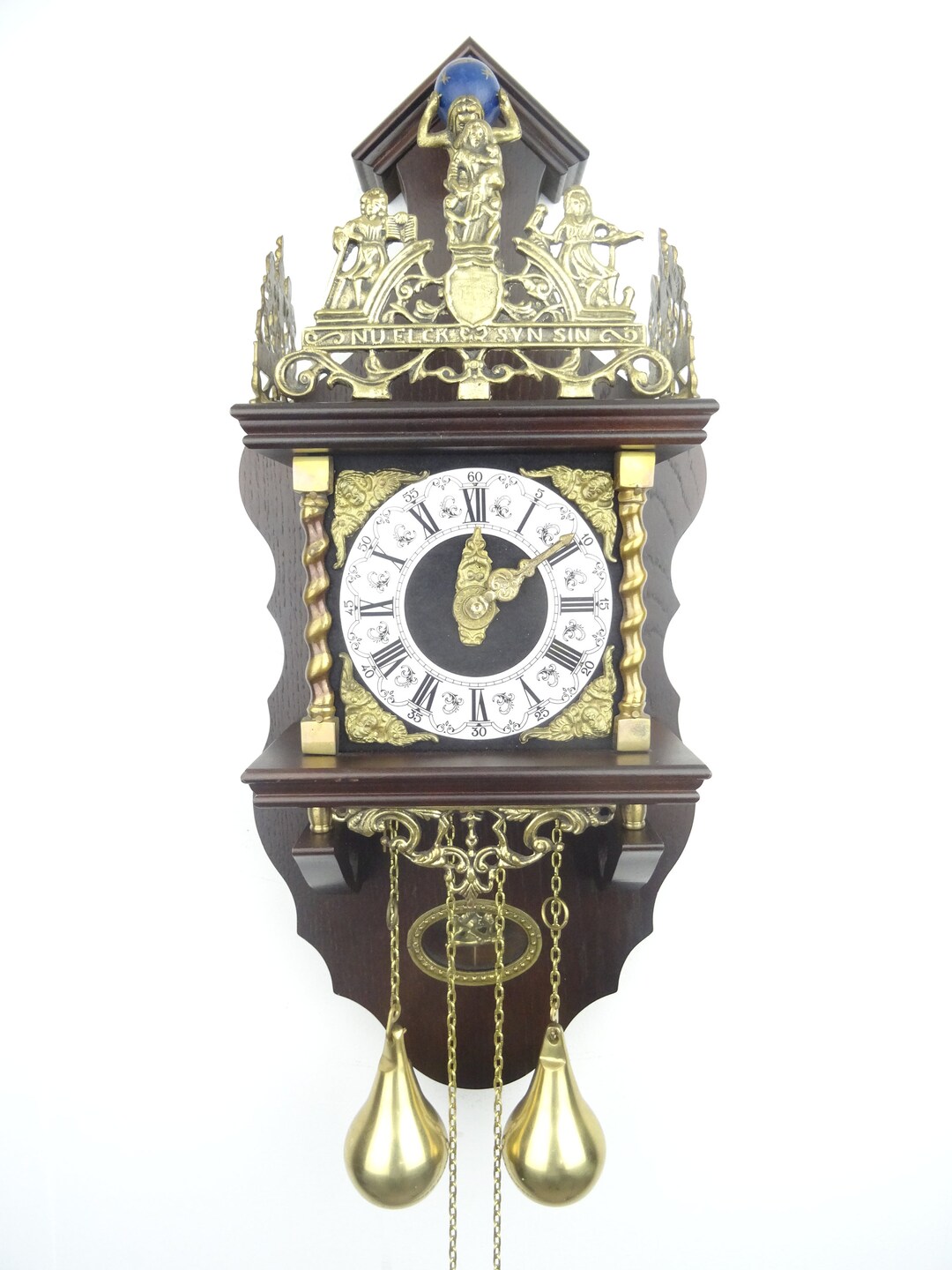 Antique Vintage Zaanse Zaandam Wall Clock Dutch 8 Day Clock Etsy