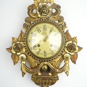 Vintage Swedish Cartel Wall Clock by Westerstrand – Mid Century Wooden Wall Clock